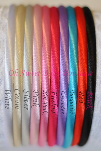 Satin Wrapped Headbands 7mm