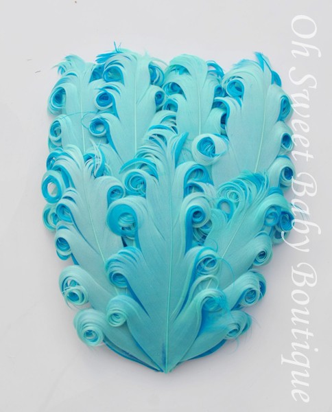 Light Blue/ Turquoise Feather Pad