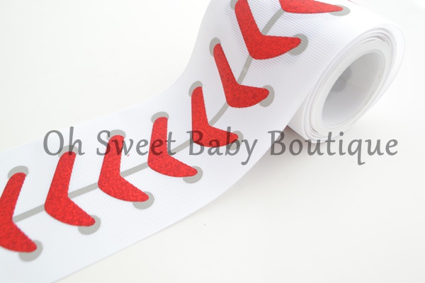 3" Baseball Laces Red Foil