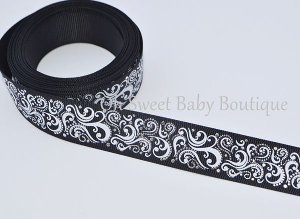 Black Fancy Swirl With Foil Accents
