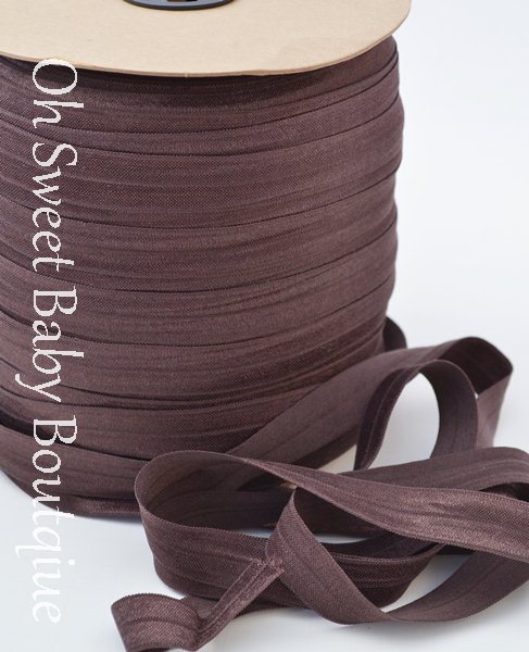 Brown Fold Over Elastic