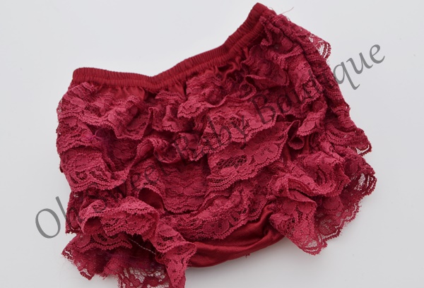 Lace Bloomer Maroon