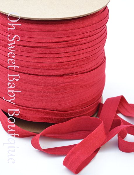 Dark Red Fold Over Elastic