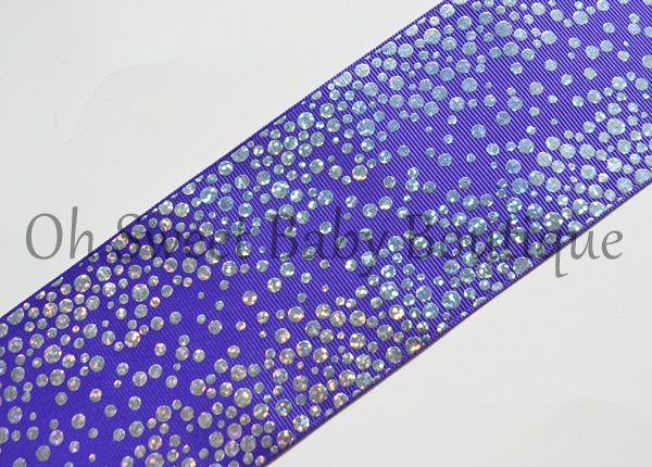 3" Purple Fancy Dot Holographic Foil