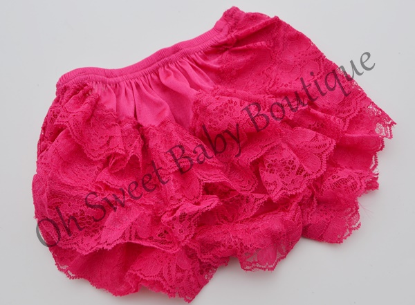 Lace Bloomer Hot Pink