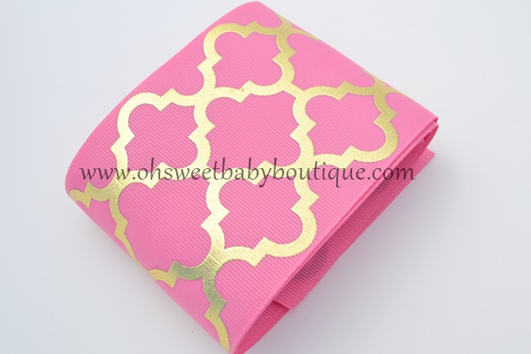 Quaterfoil Hot Pink 3 Inch