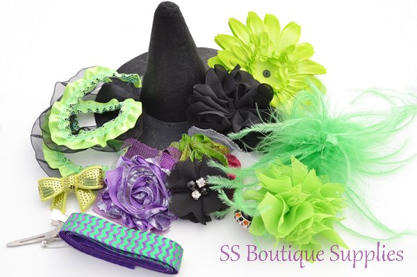 Electric Witch Hat and Headband Kit 6"