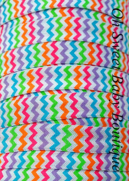 Bright Rainbow Chevron FOE