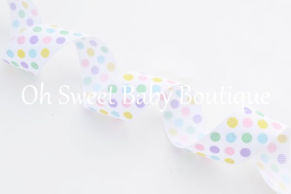 Pastel Dots Sugar Frosted 7/8"