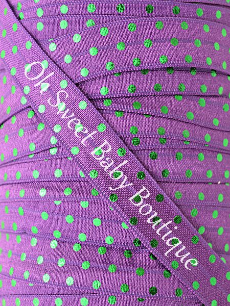 Foil Polka Dot Purple Green