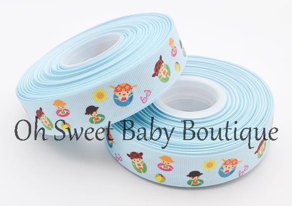 Pool Party 7/8 Grosgrain Ribbon