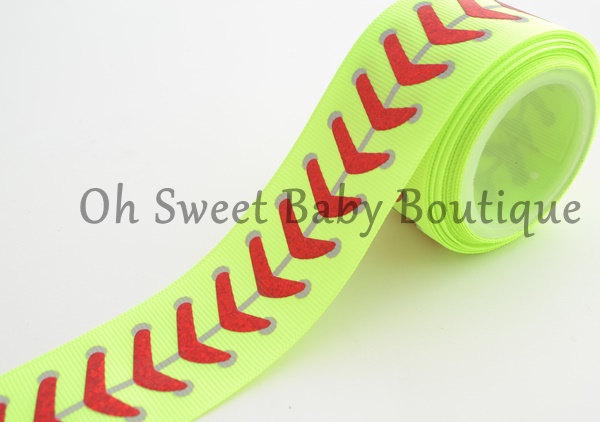 1.5" Softball Laces Red Foil