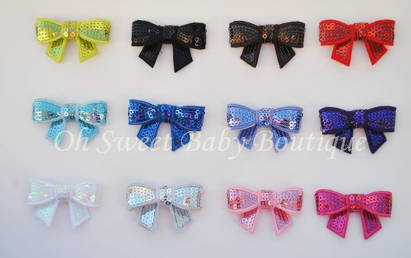 2 Inch Sequin Bows