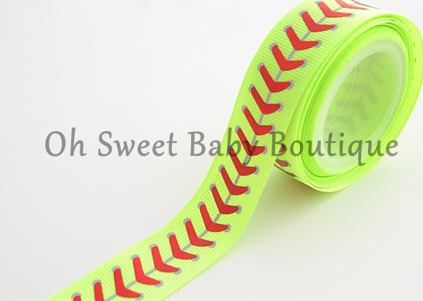 7/8" Softball Laces Red Foil