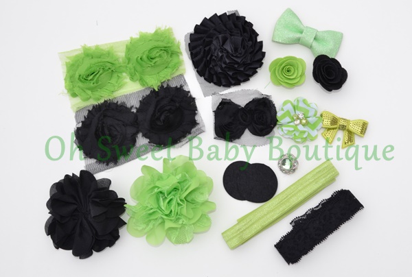 Black and Lime Headband Kit