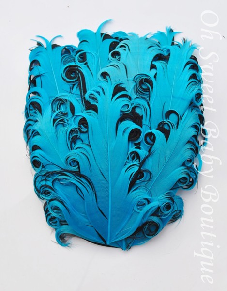 Turquoise / Black Feather Pad