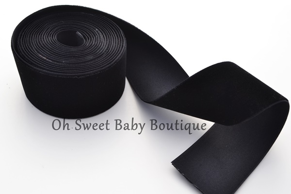 1.5" Black Velvet Ribbon