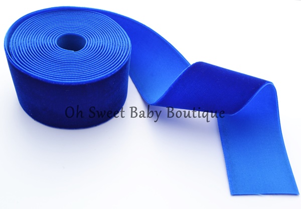 1.5 Dark Blue Velvet Ribbon