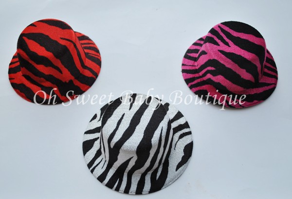 5" Round Zebra Top Hats